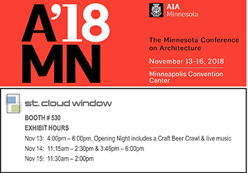 Join St. Cloud Window at the AIA Minnesota 2018 Conference